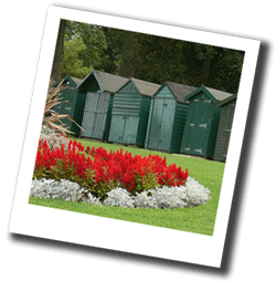 Beach huts at Appley Park